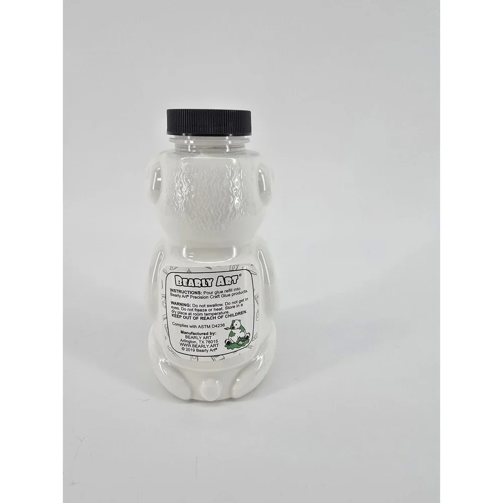 Bearly Art Precision Craft Glue Refill 11oz Bear Bottle Non-Toxic Dries Clear